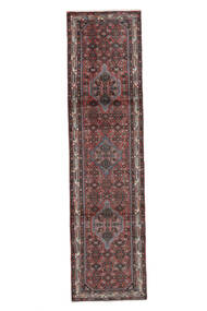 絨毯 ハマダン 81X312 廊下 カーペット ダークレッド/ブラック (ウール, ペルシャ/イラン)