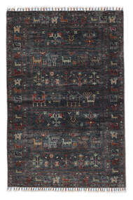 絨毯 Shabargan 102X154 ブラック (ウール, アフガニスタン)