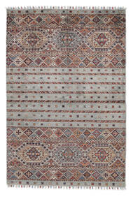 絨毯 Shabargan 103X153 茶色/ダークレッド (ウール, アフガニスタン)