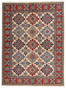  Orientalsk Kazak Fine Tæppe 156X210 Mørkerød/Sort Uld, Afghanistan Carpetvista