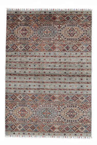 絨毯 Shabargan 104X153 茶色/ダークグレー (ウール, アフガニスタン)