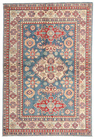  Orientalsk Kazak Fine Tæppe 147X220 Mørkegrå/Beige Uld, Afghanistan Carpetvista