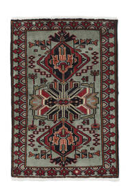 Turkaman Teppich 60X90 Schwarz/Grün Wolle, Persien/Iran Carpetvista