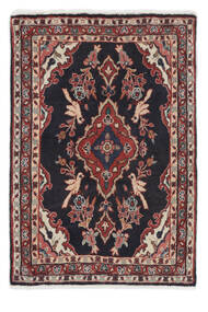  Orientalsk Hamadan Teppe 65X93 Svart/Mørk Rød Ull, Persia/Iran Carpetvista