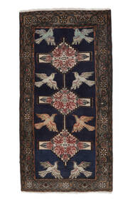  Persialainen Hamadan Matot 68X135 Musta/Ruskea Carpetvista
