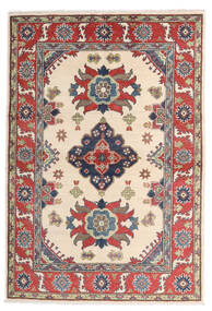 124X178 Kazak Fine Teppich Orientalischer Beige/Schwarz (Wolle, Afghanistan) Carpetvista