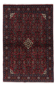 101X154 Hosseinabad Teppich Orientalischer Schwarz/Dunkelrot (Wolle, Persien/Iran) Carpetvista