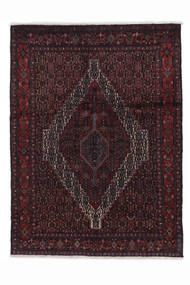  Persialainen Senneh Matot Matto 128X170 Musta/Tummanpunainen (Villa, Persia/Iran)