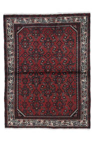 Alfombra Oriental Hamadan 108X143 Negro/Rojo Oscuro (Lana, Persia/Irán)