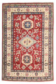  Orientalsk Kazak Fine Tæppe 118X179 Mørkerød/Sort Uld, Afghanistan Carpetvista
