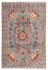 126X178 Tapete Kazak Fine Oriental Vermelho Escuro/Castanho (Lã, Afeganistão) Carpetvista