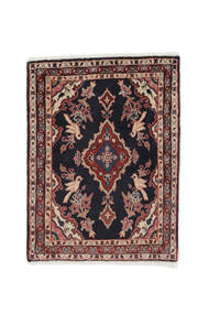 絨毯 ペルシャ ハマダン シャフバフ 65X85 ブラック/ダークレッド (ウール, ペルシャ/イラン)