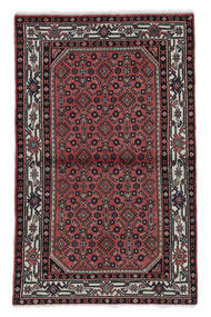 98X155 Tapis D'orient Hamadan Noir/Rouge Foncé (Laine, Perse/Iran) Carpetvista