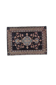  Oriental Keshan Rug 60X88 Black/Brown Wool, Persia/Iran Carpetvista