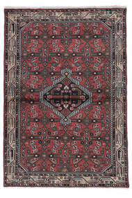 Tapete Oriental Hamadã 96X140 Preto/Vermelho Escuro (Lã, Pérsia/Irão)