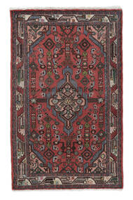 Tapete Oriental Hamadã 80X129 Preto/Vermelho Escuro (Lã, Pérsia/Irão)