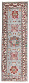 80X233 Kazak Fine Rug Oriental Runner
 Grey/Brown (Wool, Afghanistan) Carpetvista