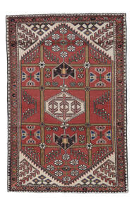 絨毯 ハマダン 108X163 ダークレッド/ブラック (ウール, ペルシャ/イラン)