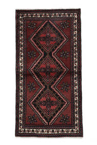 Tapete Oriental Farahan 81X160 Preto/Vermelho Escuro (Lã, Pérsia/Irão)