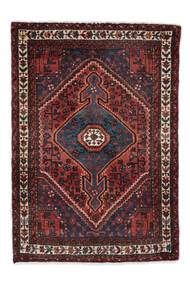 Tapis D'orient Hamadan 85X122 Noir/Rouge Foncé (Laine, Perse/Iran)