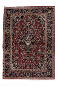 Alfombra Oriental Keshan 110X153 Negro/Rojo Oscuro (Lana, Persia/Irán)