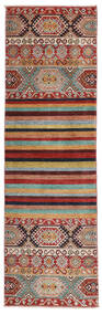  Shabargan Rug 76X239 Wool Brown/Dark Red Small Carpetvista
