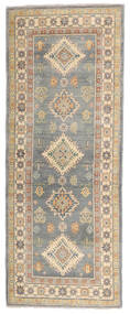  Oriental Kazak Fine Rug 80X204 Runner
 Orange/Dark Grey Wool, Afghanistan Carpetvista