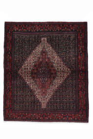 Persian Senneh Rug 121X144 Black/Dark Red (Wool, Persia/Iran)