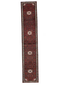  Hosseinabad Rug 80X405 Persian Wool Black/Dark Red Small Carpetvista