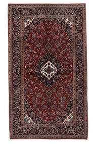 149X254 Keshan Teppich Orientalischer Schwarz/Dunkelrot (Wolle, Persien/Iran) Carpetvista