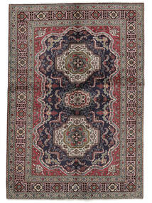  Persischer Täbriz Teppich 137X197 Braun/Schwarz (Wolle, Persien/Iran)