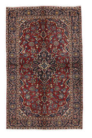 148X240 Keshan Teppe Orientalsk Svart/Mørk Rød (Ull, Persia/Iran) Carpetvista