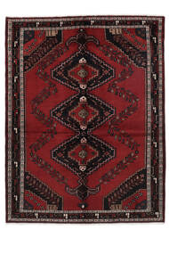 絨毯 ペルシャ ハマダン 163X212 ブラック/ダークレッド (ウール, ペルシャ/イラン)