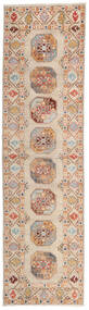 Kazak Fine Teppich 85X303 Läufer Braun/Orange Wolle, Afghanistan Carpetvista