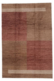  Moderni Afghan Fine Matot 204X305 Ruskea/Tummanpunainen Carpetvista