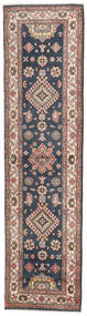  Kazak Fine Rug 78X297 Wool Brown/Black Small Carpetvista