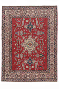  Kazak Fine Rug 201X275 Wool Dark Red/Brown Carpetvista