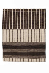 244X312 Moderne Afghan Fine Teppe Moderne Svart/Beige (Ull, Afghanistan) Carpetvista