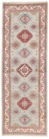 82X237 Kazak Fine Teppich Orientalischer Läufer Hellgrau/Braun (Wolle, Afghanistan) Carpetvista