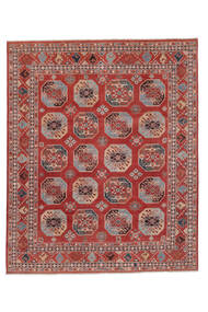 Kazak Fine Teppich 244X300 Dunkelrot/Braun Wolle, Afghanistan Carpetvista