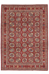 Kazak Fine Teppich 250X343 Dunkelrot/Braun Großer Wolle, Afghanistan Carpetvista