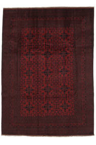 253X346 Afghan Khal Mohammadi Teppich Orientalischer Schwarz/Dunkelrot Großer (Wolle, Afghanistan) Carpetvista