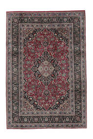  Orientalischer Maschad Teppich 198X290 Schwarz/Braun Wolle, Persien/Iran Carpetvista