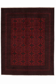 299X384 Tapete Oriental Afegão Khal Mohammadi Preto/Vermelho Escuro Grande (Lã, Afeganistão) Carpetvista