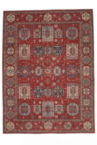 Tapete Oriental Kazak Fine 309X416 Vermelho Escuro/Castanho Grande (Lã, Afeganistão)