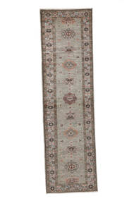 絨毯 カザック Ariana 83X294 廊下 カーペット 茶色/ダークグレー (ウール, アフガニスタン)