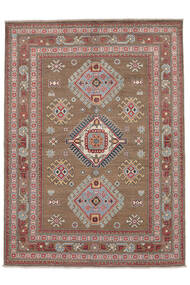  Orientalsk Kazak Fine Tæppe 174X236 Brun/Mørkegul Uld, Afghanistan Carpetvista