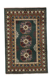  Afghan Fine Matot 121X184 Musta/Ruskea Carpetvista