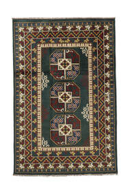 121X182 絨毯 オリエンタル アフガン Fine ブラック/茶色 (ウール, アフガニスタン) Carpetvista