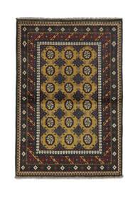102X150 Alfombra Afghan Fine Oriental Negro/Marrón (Lana, Afganistán) Carpetvista
